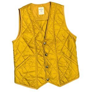 Fossil 54 Quilted Mustard Snap Vest – Size Small – Like New
